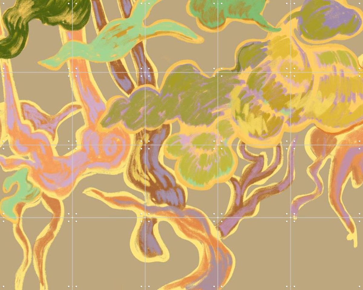 IXXI Taking Root, Arty Guava & Van Gogh 21st Century - 100 x 80 cm - Gratis ophangtool - Grote wanddecoratie en posters - Digitale Kunst, Klassiek