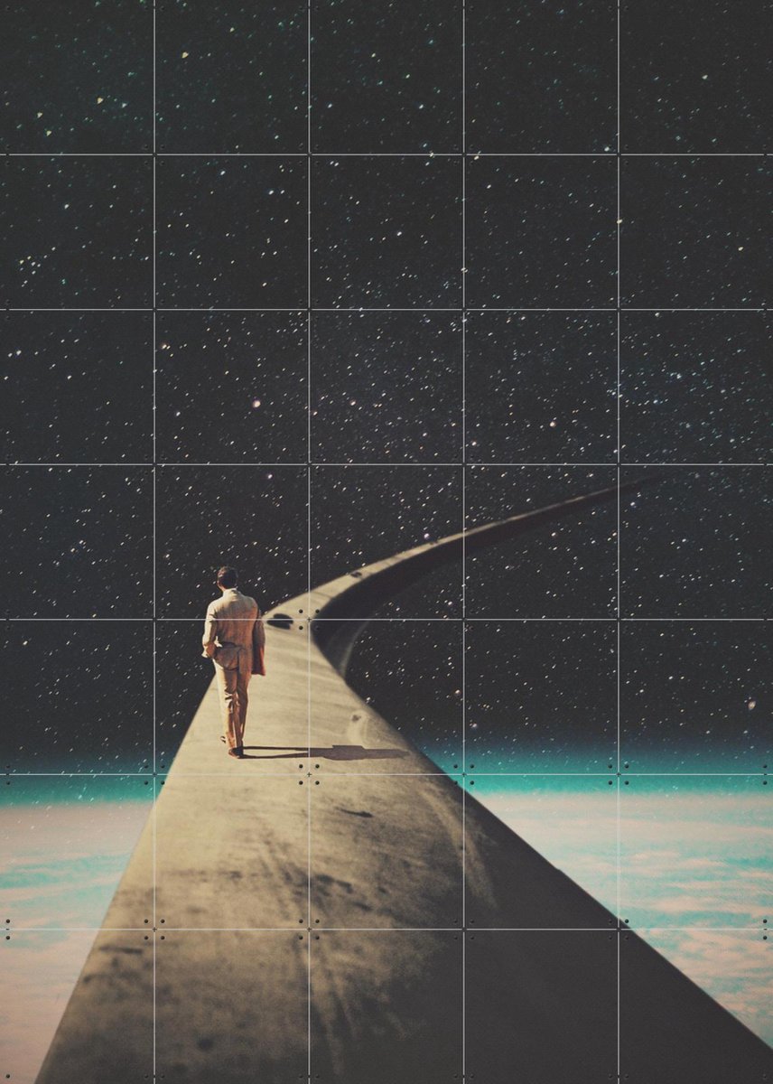 IXXI We chose this Road my Dear, Frank Moth - 100 x 140 cm - Gratis ophangtool - Grote wanddecoratie en posters - Surrealisme, Digitale Kunst