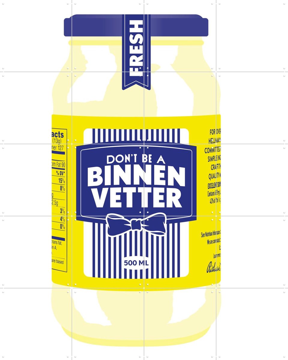 IXXI Binnenvetter, Studio Turbo - 80 x 100 cm - Gratis ophangtool - Grote wanddecoratie en posters - Pop art, Grafisch Ontwerp, Illustraties, Speels