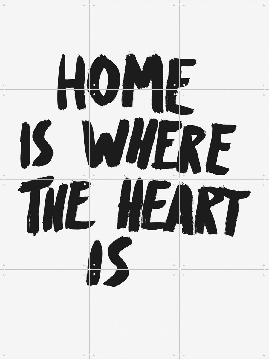 IXXI Home is where the Heart is, Marcus Kraft - 60 x 80 cm - Gratis ophangtool - Grote wanddecoratie en posters - Pop art, Grafisch Ontwerp