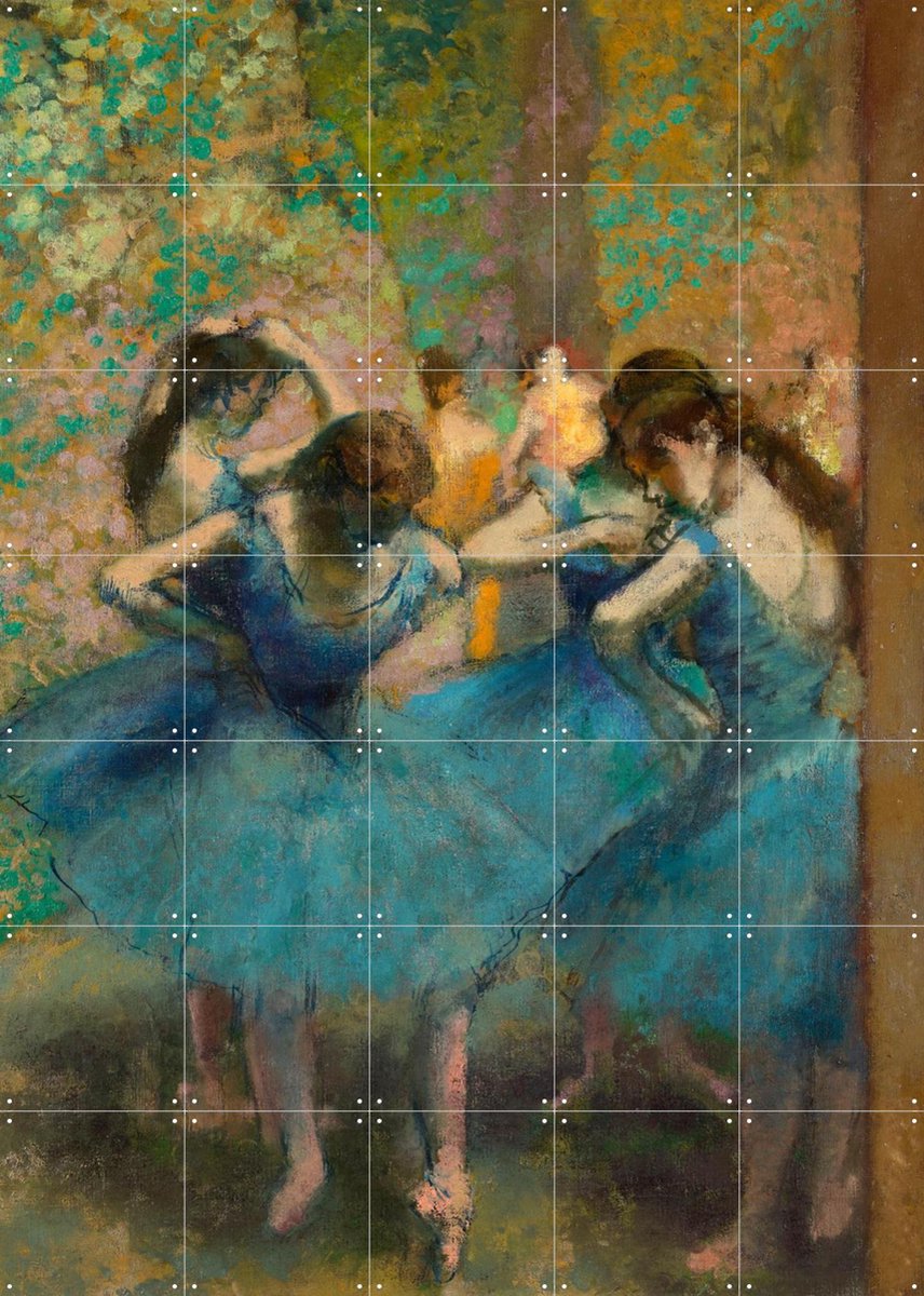 IXXI Blue Dancers, Edgar Degas & Bridgeman Images - 100 x 140 cm - Gratis ophangtool - Grote wanddecoratie en posters - Klassiek, Impressionisme