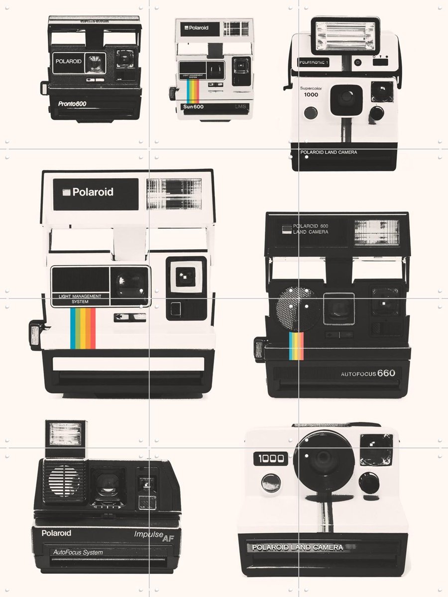 IXXI Instant camera collection, Florent Bodart - 60 x 80 cm - Gratis ophangtool - Grote wanddecoratie en posters - Vintage, Fotografie, Retro
