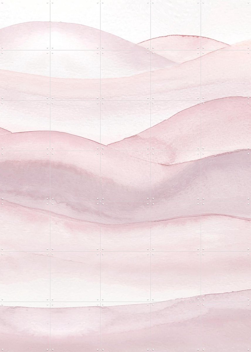 IXXI Watercolor ombre curves, Bloomery Decor - 100 x 140 cm - Gratis ophangtool - Grote wanddecoratie en posters - Aquarel, Schilderijen, Abstract