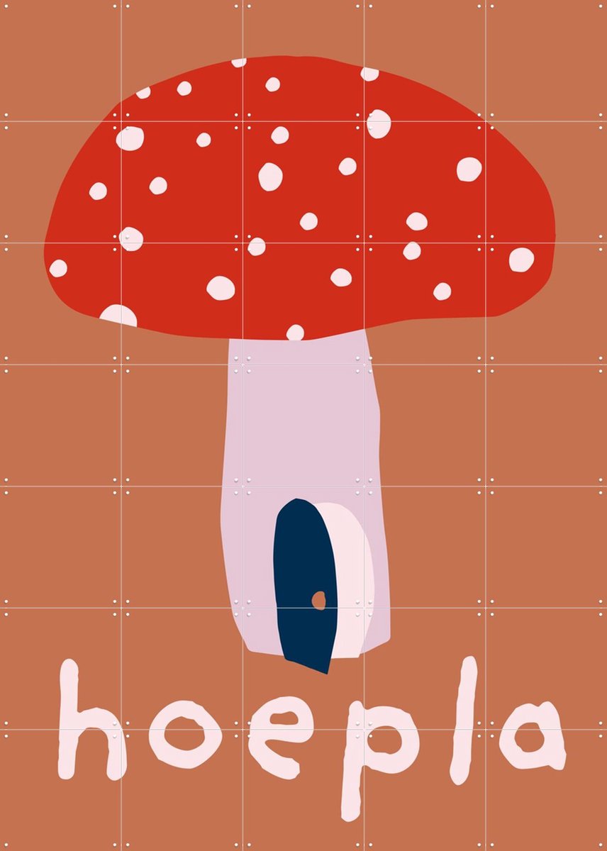 IXXI Hoepla Roze, Mella Mella - 100 x 140 cm - Gratis ophangtool - Grote wanddecoratie en posters - Speels, Kleurrijk, Kinderkamer, Babykamer