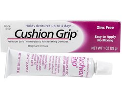 Cushion Grip Thermoplastic Denture Adhesive | Extra Sterke 4‑Dagen Hechting Voor Kunstgebitten en Gevoelige Tandvleeszones 28g