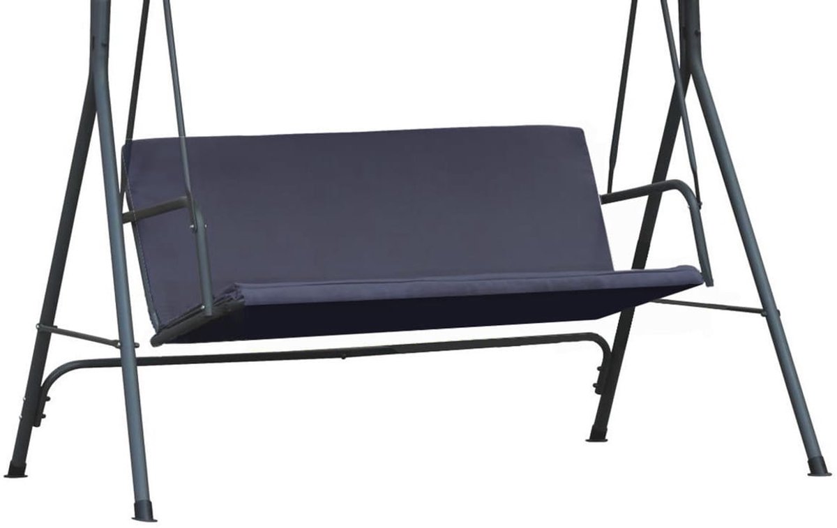 Ferocity Vervangende schommelstoelbekleding voor schommelbank - 2/3 zits - Alleen het doek - Waterafstotend - Duurzaam - 100 x 138 cm - Cordura - Graphiet Graphit