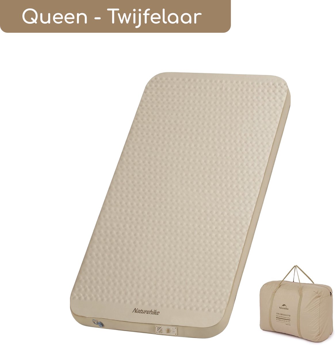 Naturehike® Yugu C12 Slaapmat - Queen Twijfelaar - Eenpersoons & Tweepersoons - Zelfopblazend 12 centimeter - Extra dik & comfort - Luchtbed met ingebouwde pomp - Luchtmatras