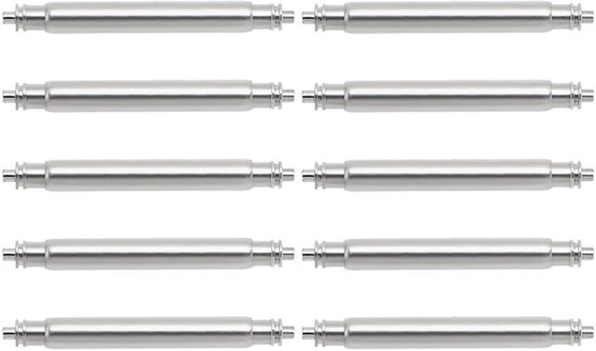 KARZO - 10 stuks horlogepennen 2,5 mm veerstaven horlogeband dikke pennen roestvrijstalen veerstaven compatibel met Seiko SKX007 SKX009 20 mm