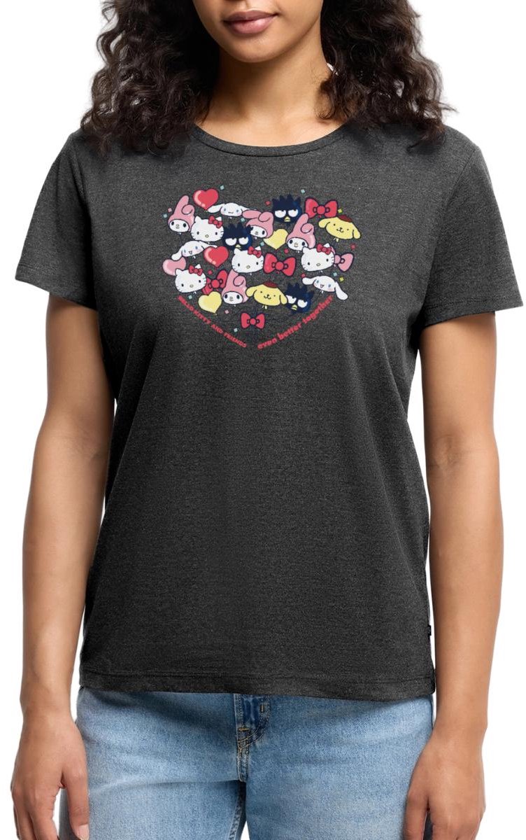 Hello Kitty En Vrienden Ballonnen In Hartvorm Premium T Shirt Dames