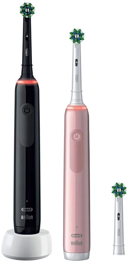 Oral B Pro 3 3900 Duo - Zwart en Roze Elektrische tandenborstel - met extra opzetborstel