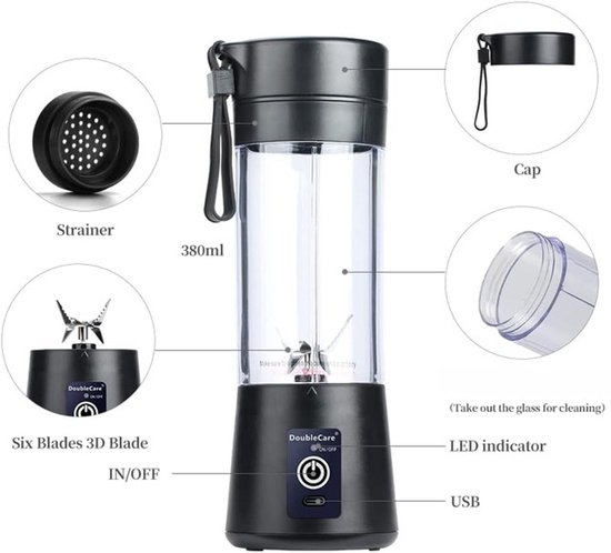 Keukengerei - Sapcentrifuge - slowjuicer - sapcentrifuges groenten en fruit - keuken gadgets - kunststofmateriaal - Zwart — afbeelding 2