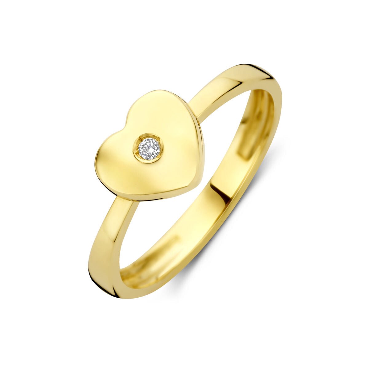 Geelgouden Ring Hartje met Lab Grown Diamant 4035600 – 14 Karaat Goud