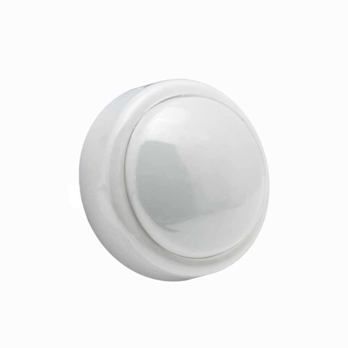 Draagbare LED nachtlamp met drukknop - kinderlamp op batterijen (2x AA) - eenvoudig in gebruik - ideaal voor binnen - zachte witte verlichting - 10 cm diameter [20269]