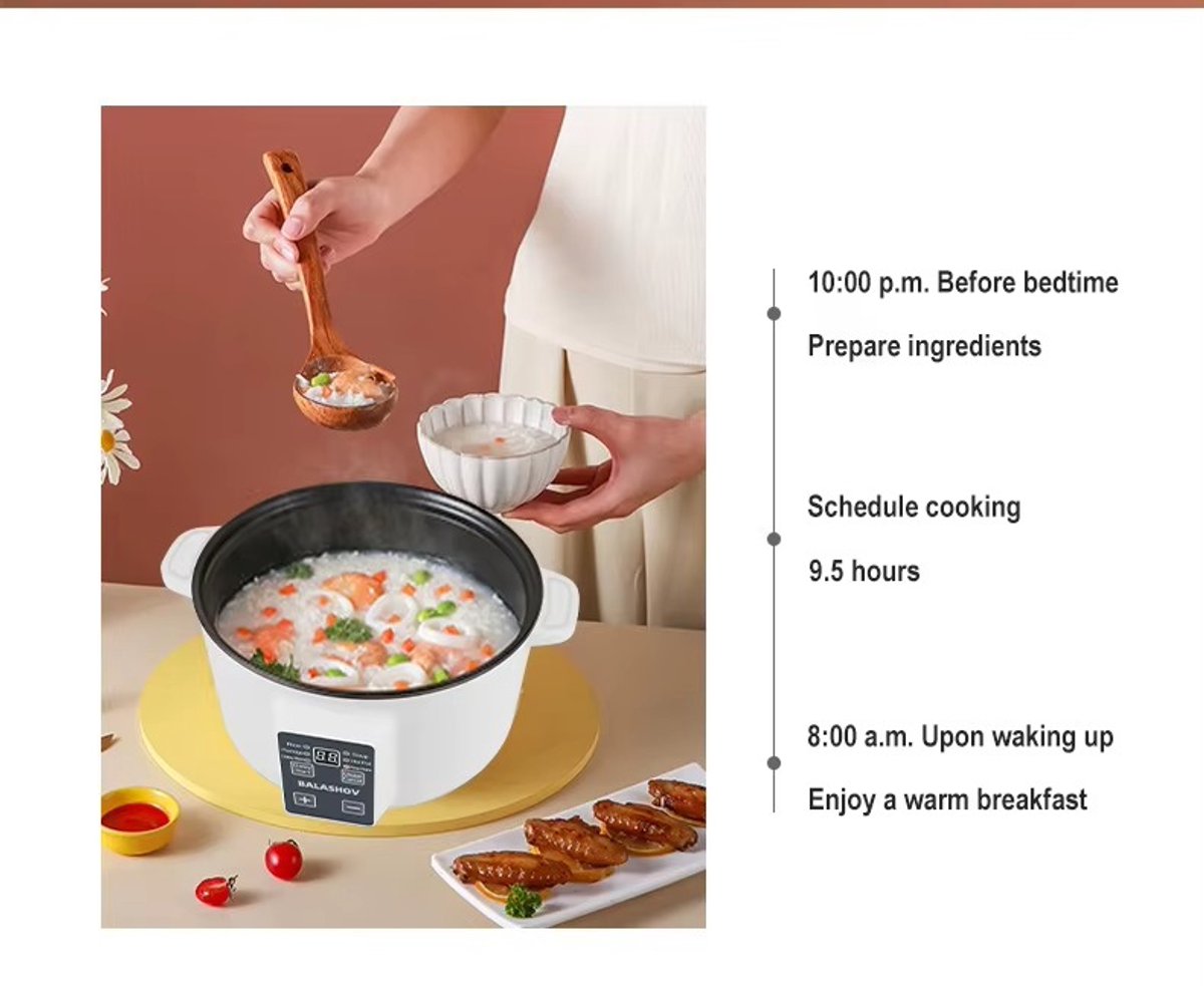 Rijstkoker Elektrisch 3.5L Digitale Slowcooker met - afbeelding 3