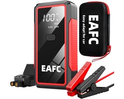 EAFC Puissant Jumpstarter 12V - 2000A/20 000 mAh – Câbles de démarrage Avec Powerbank - Aide au démarrage Pour voitures Avec lumière d'urgence LED et SOS - Incl. Étui de rangement