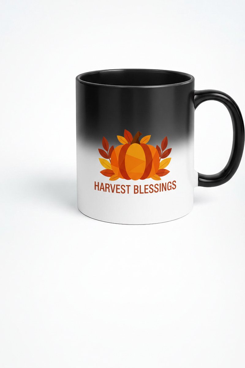 Harvest Blessings Magische Mok - Zwart