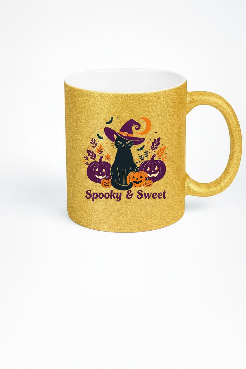 Gouden Halloween Mok - Spooky & Sweet Design