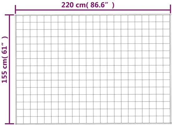 vidaXL Couverture lestée 11 kg Blauw 155x220 cm Couverture de couchage - Weighted Blanket - Dekbed à pression - Relaxation