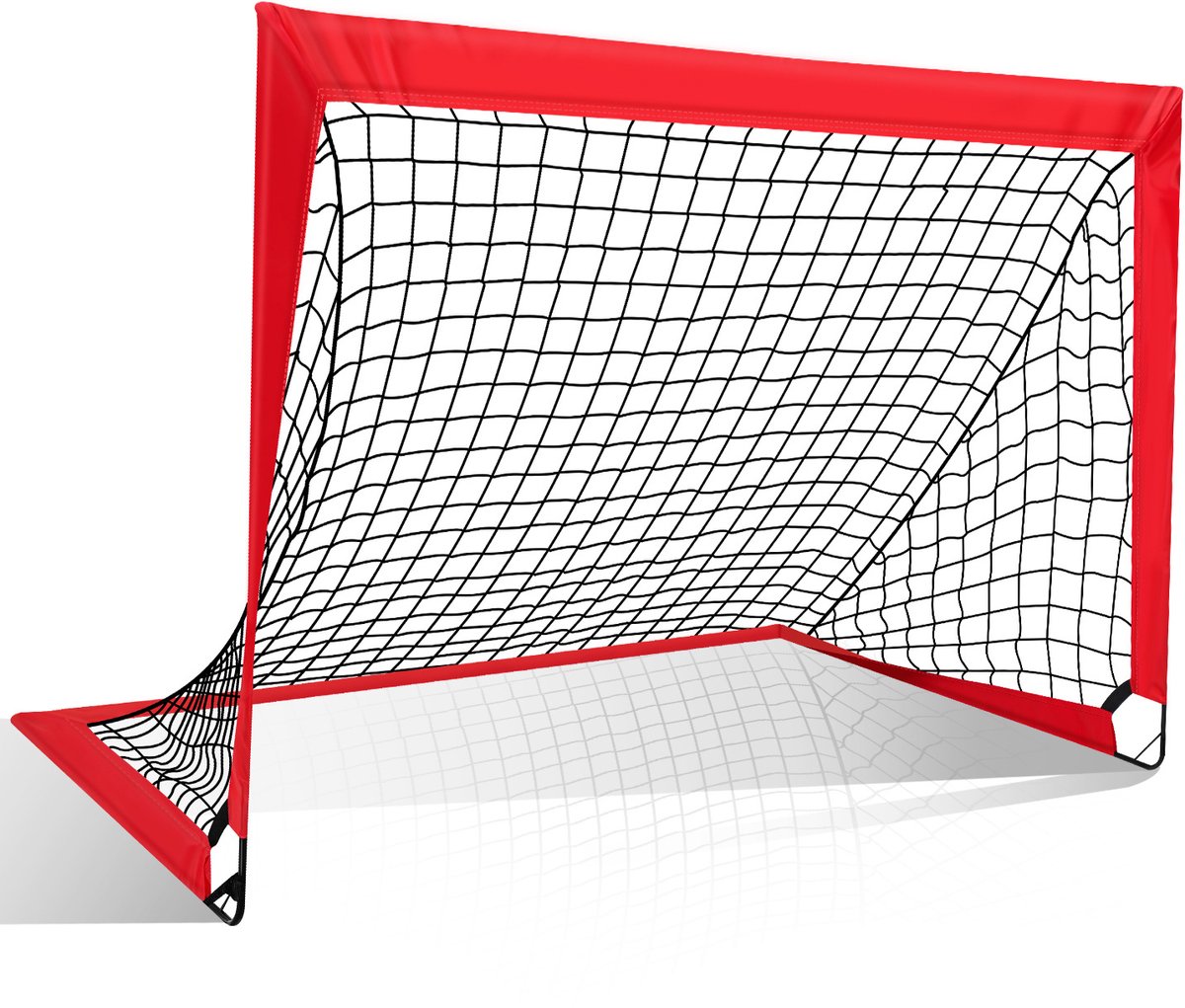 Opvouwbaar kindervoetbaldoel 120 x 90 x 90 cm Opvouwbaar voetbaldoel met net ideaal voor in de tuin.