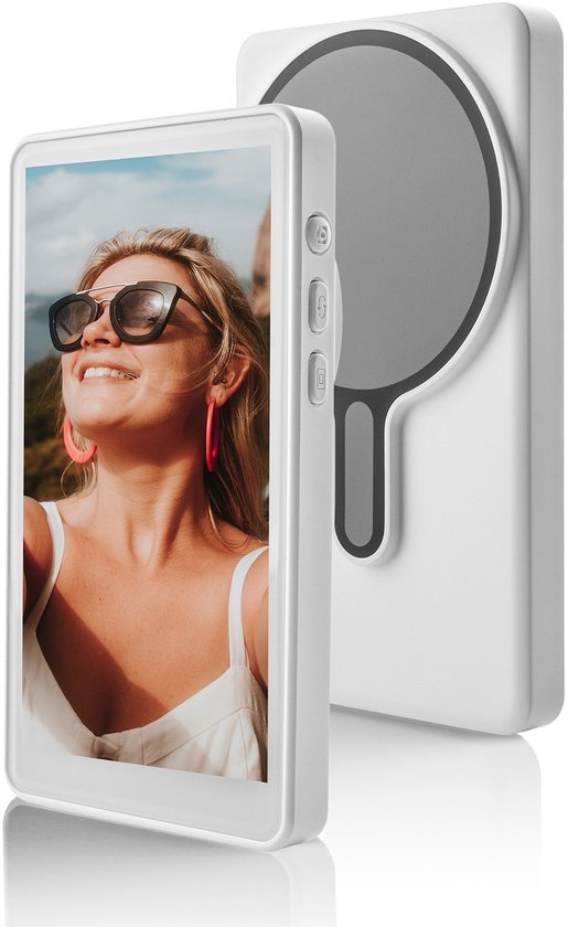 MOJOGEAR VS3 Monitor Vlog Inalámbrico Y Con Cable – Pantalla IPS De 4.02″ Para Selfies Con Cámara Trasera, Batería 1500mAh, Mando Bluetooth, Ideal Para Grabar Sin Ataduras