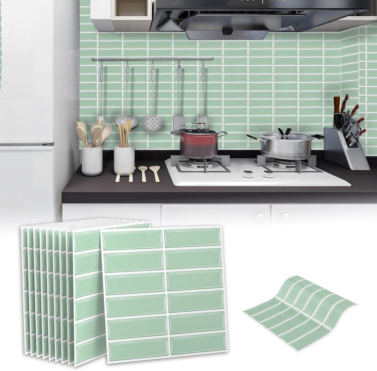 Zelfklevende 3D Tegelstickers 30x30 cm - Waterdichte PVC Wandtegels voor Keuken en Badkame