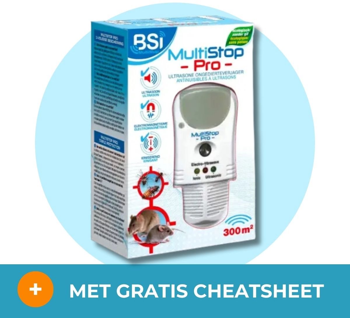 BSI MultiStop Pro 300 m² - Effectieve Rattenverjager - Met gratis cheatsheet