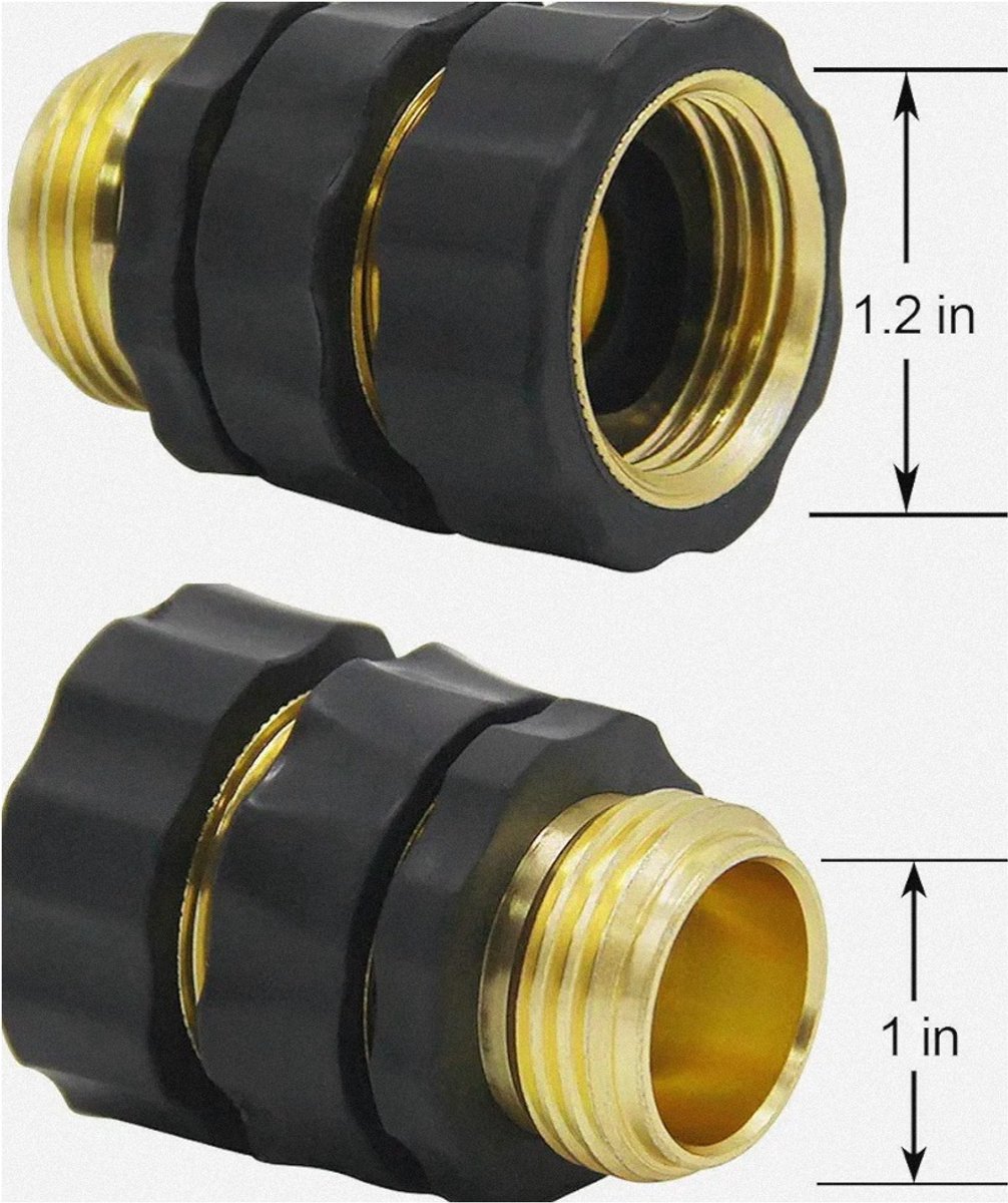 Tuinslangverbinding - Snelsluiting - Set van 9 - Goud - Rubber Kunststof