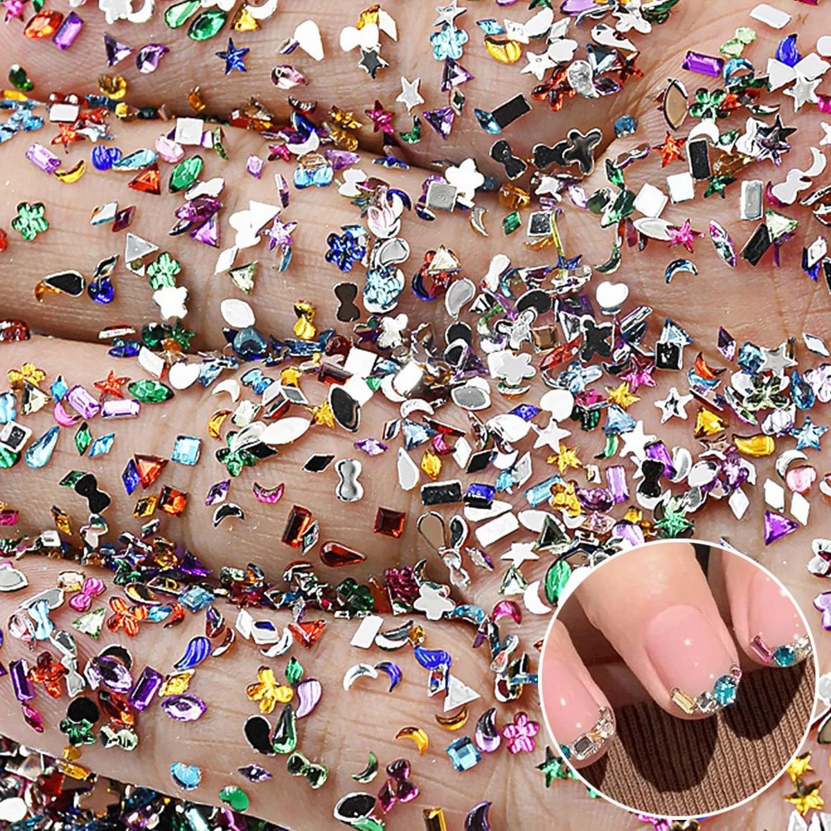 2000 stuks bergkristallen nagelstenen handwerk textiel lijmen