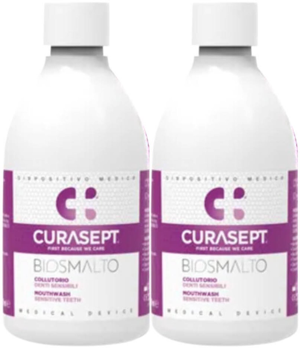 Curasept Mondspoelmiddel Biosmalto Gevoelige Tanden - 2 x 300 ml - Voordeelverpakking