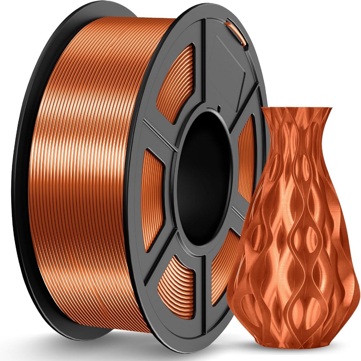 Glanzend Zijden PLA Filament 1.75mm Koper Kleur - 1.1kg voor 3D Printer - Hoge Nauwkeurigheid