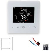 Opbouw Thermostaat | Wifi | Touchscreen bediening | 2 draads installatie | Energie statistieken | Tuya app | Google Home integratie | Wit
