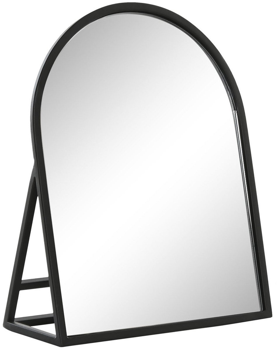ITEM Make-up spiegel / kaptafel spiegel - staand - metaal - zwart - 20 x 9 x 25 cm - tafelmodel