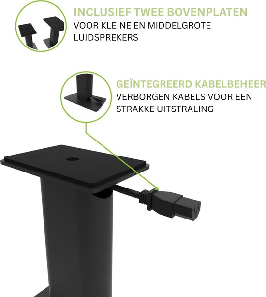 NBAP® Luidspreker Standaard - Speaker Vloerstandaard - Extra Stevig - Zwart — afbeelding 5
