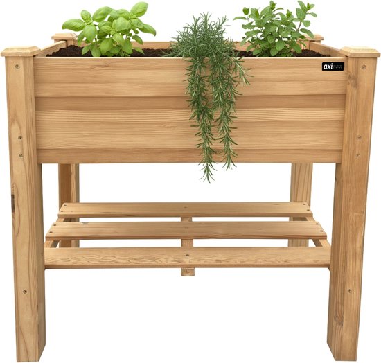 AXI Ari Verhoogde Plantenbak – Bloembakken voor buiten – Rechthoekig – Hemlock hout –...