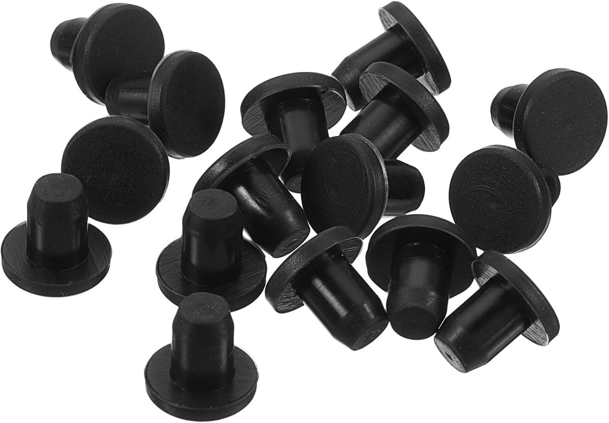 Glazen Tafel Bumpers - Zwart Rubberen Meubel Buffers met Pin - Antislip en Schokabsorberend - Zachte Siliconen Beschermers - 16 stuks - van Imperatoris