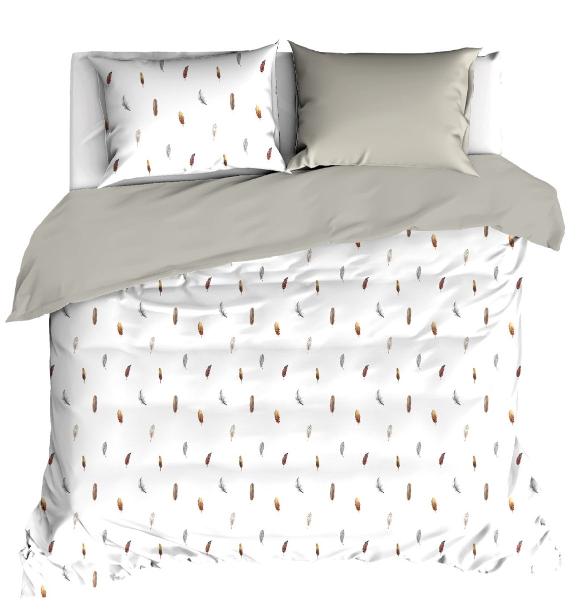 Linolux Dekbedovertrek Small Feathers Multi 1 persoons