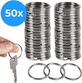 Nuvance Sleutelringen - 50 Stuks - 30mm - RVS - Sleutelhanger Ringen - Sleutelring - Metaal