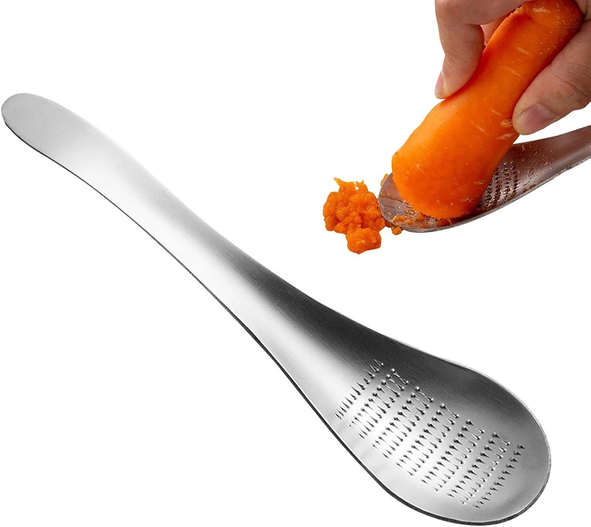 Gemberrasp - Lepelrasp Handrasp - Koken Bakken Garneren - Roestvrij staal - 17x43 cm