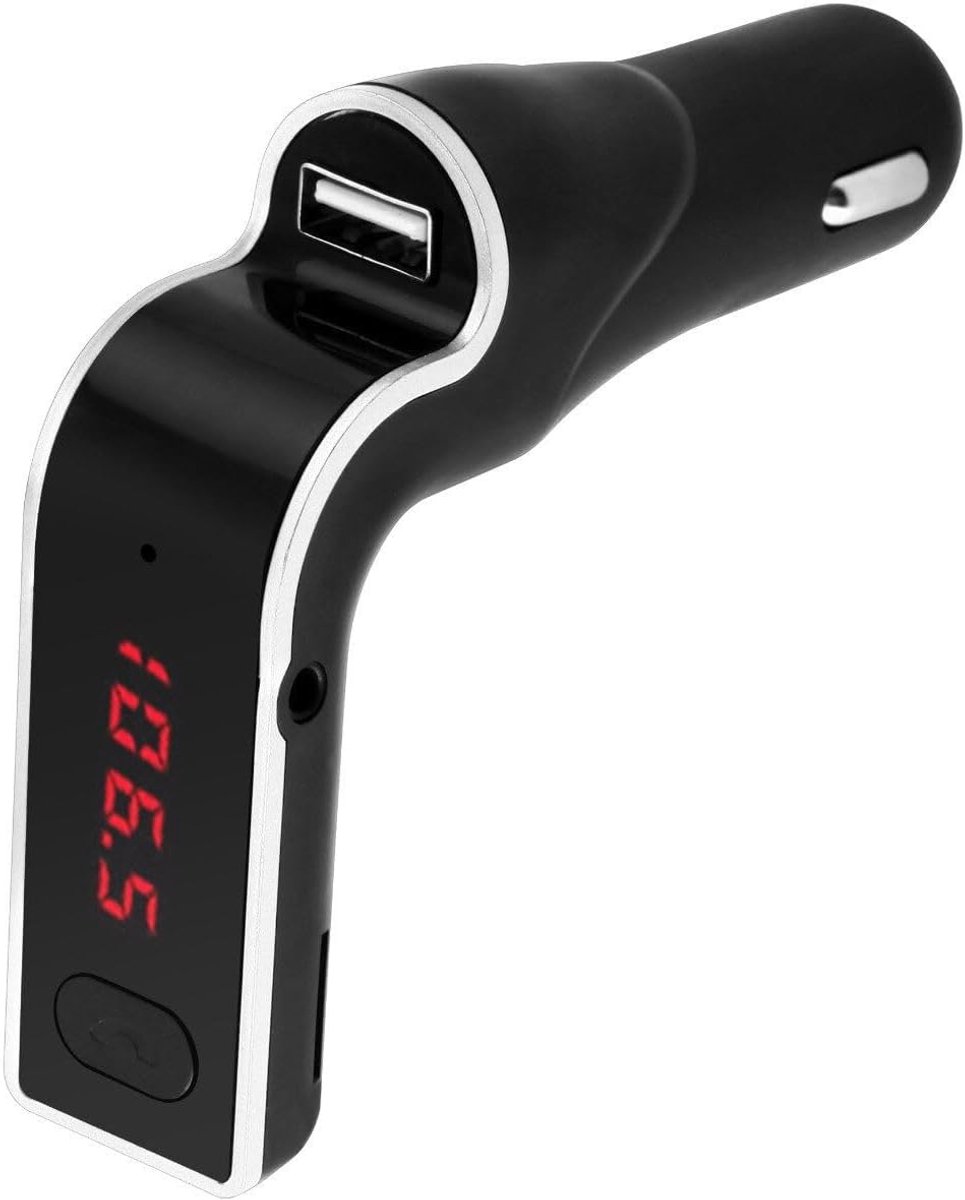 FM Transmitter - Bluetooth Carkit - Muziek Streamen - Handsfree Bellen - USB Poort - Zwart