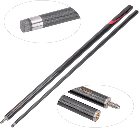 OmGoods - Dailygoody - Biljart Poolkeus - Professionele Snooker Cue - Gemaakt van Carbon - Zwart - Draagbare Cue - Voor Snooker Spelers en Hobbyisten - 1,45m van Omgoods — afbeelding 3
