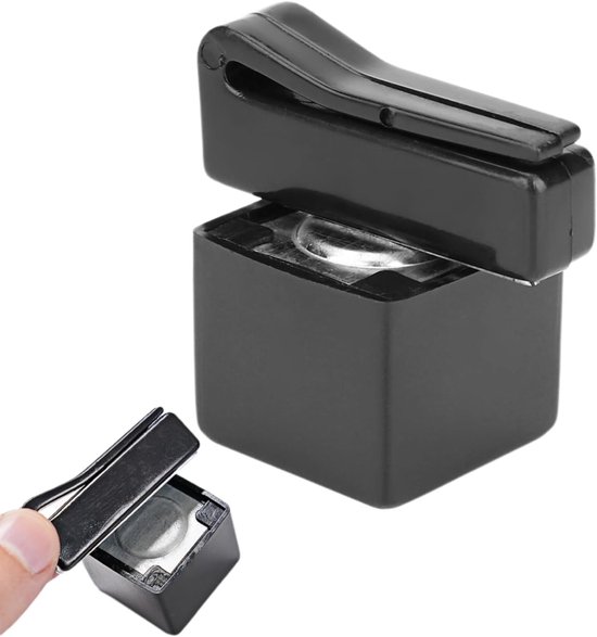 Krijthouder Keu - Accessoire Biljart - Spel Verbeteren - Magnetische Riemclip - 4.5cm x 3cm - Zwart — afbeelding 4
