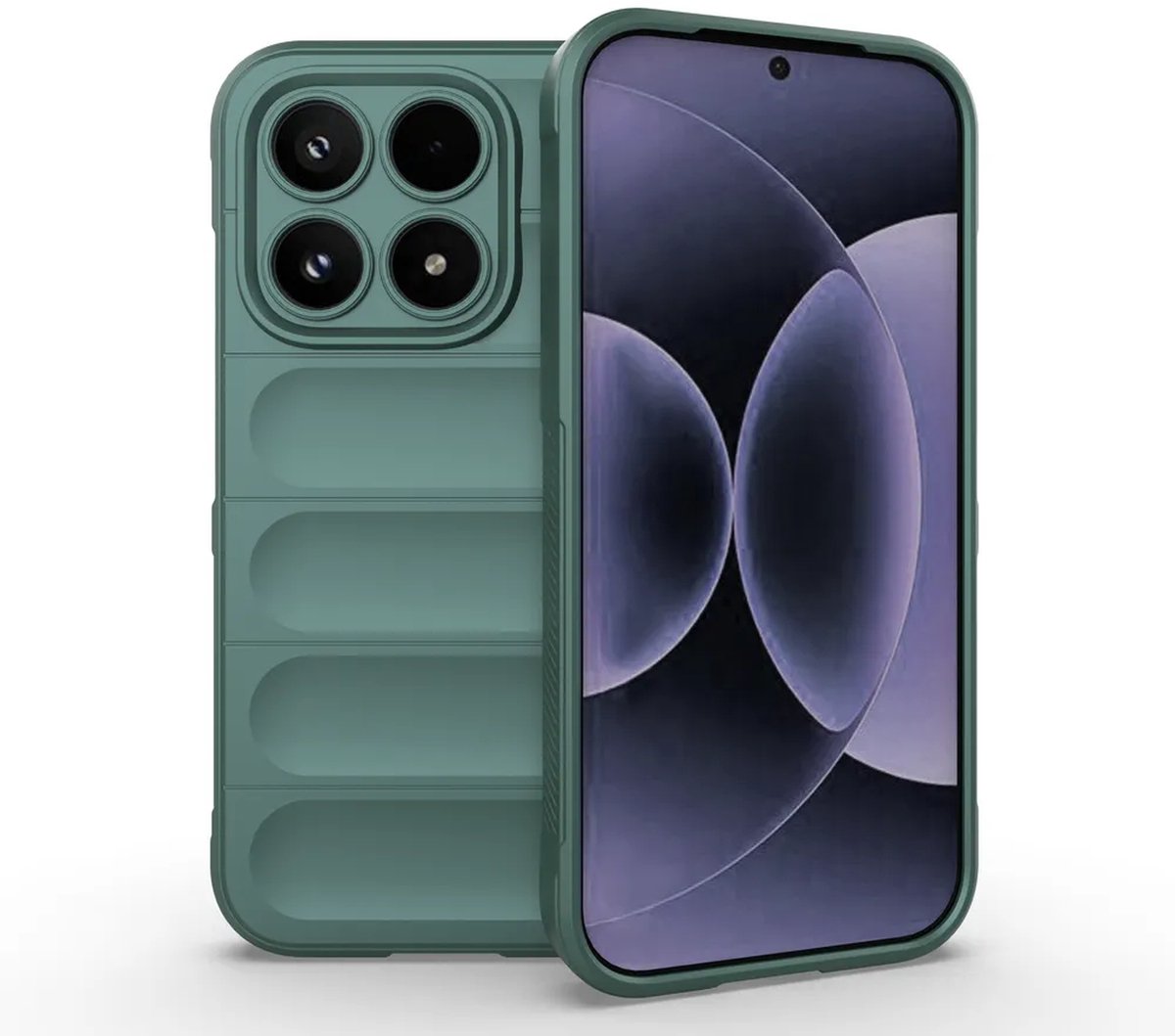 MobyDefend Hoesje - Geschikt voor Xiaomi 17 - TPU Gripcase - Groen