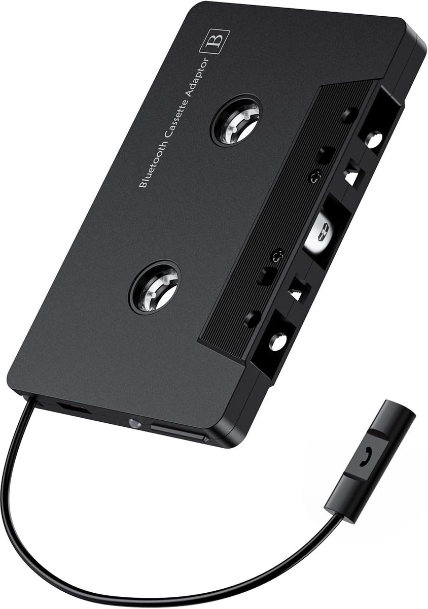 Cassette Adapter - Draadloze Muziek - Auto Audio - Bluetooth Connectie - Compact Formaat - Zwart