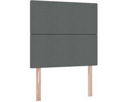 vidaXL - Opbergbed - met - LED - met - matras - Donkergrijs - 100 - x - 200 - cm - Polyester