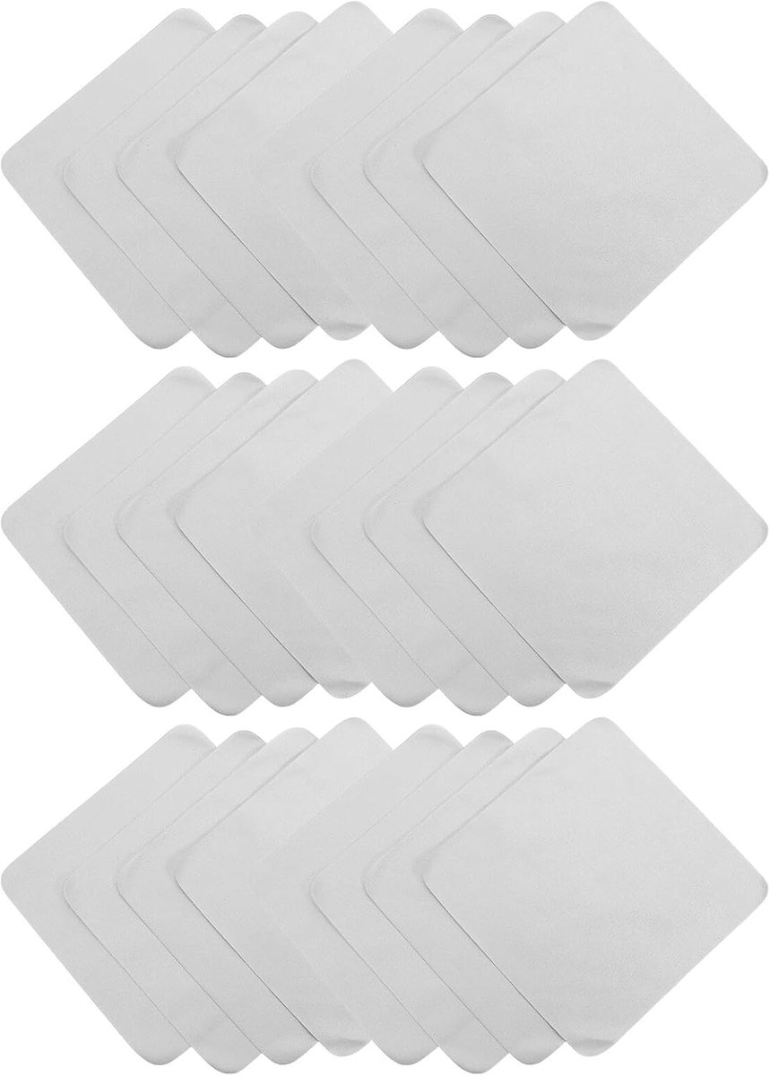 Microvezel Doekjes - Lens Reinigers - Streeploos Schoonmaken - Ultrazacht Niet-schurend - 15x15cm - Grijs