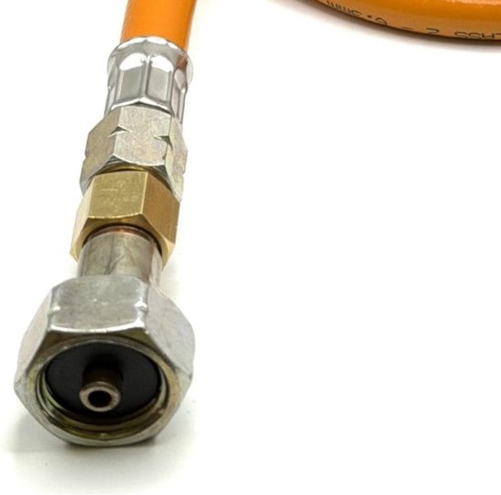 SnelShoppen - LPG Hoge Druk Gas Slang 80 cm Oranje - 21.8 mm LH x 21.8 mm LH, Voor Caravans, Campers, Botens, Cateringwagens en Commerciële LPG System van Snelshoppen — afbeelding 2