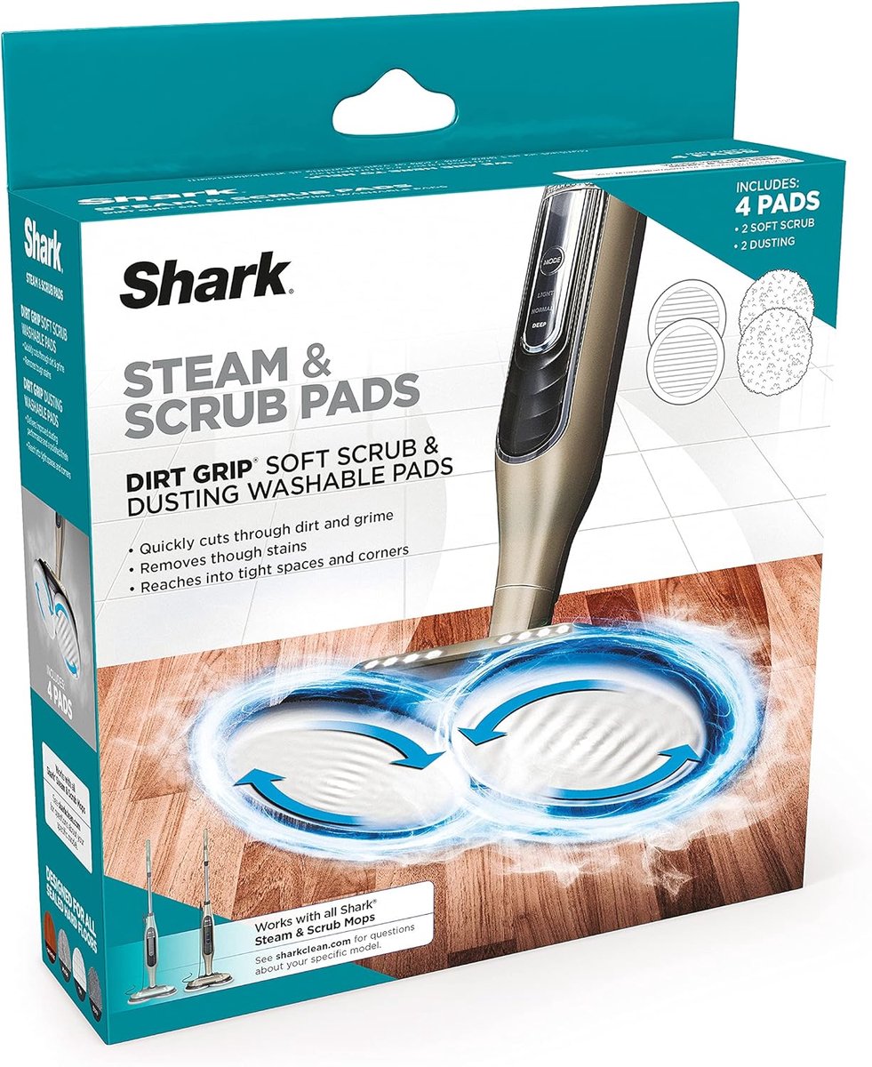 Wasbare Stofzuiger Pads - Reinigingsdoeken - Vloeren Reinigen - Dubbele Schuurkracht - 4 Stuks - Grijs
