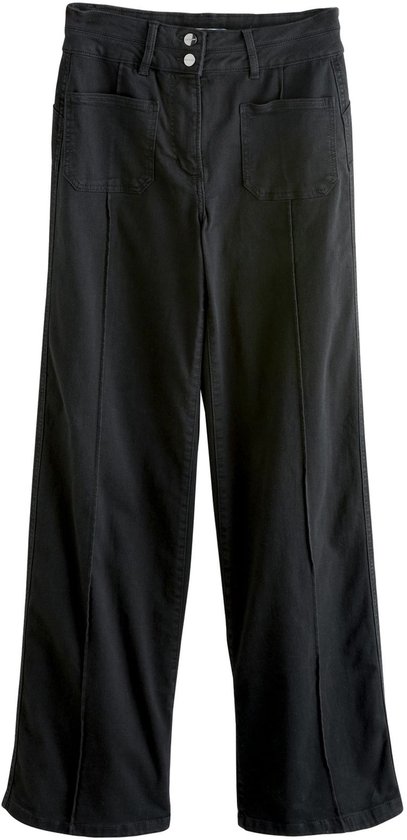 Next - Dames - Slim Lift and Shape Wide Leg Jeans - Zwart