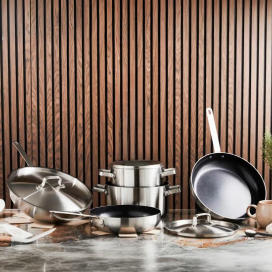 Soenil by ISENVI Pannenset Inductie - Keramisch - 15 Delig - RVS - PFAS, PTFE Vrij - Alle warmtebronnen