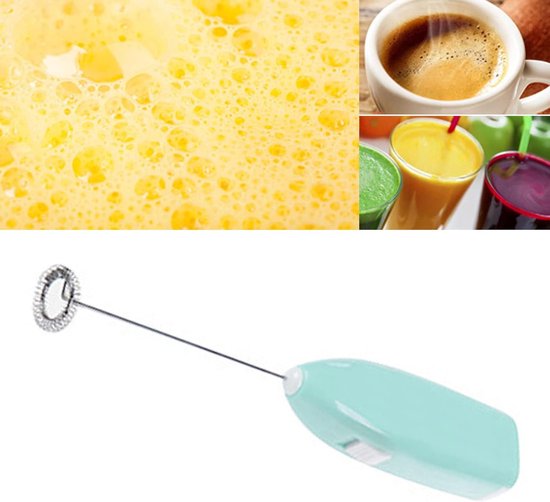 Draadloze Handmixer - Elektrische Klopper - Drankjes Maken - Compact En Draagbaar - 21 x 4 cm - Blauw — afbeelding 5